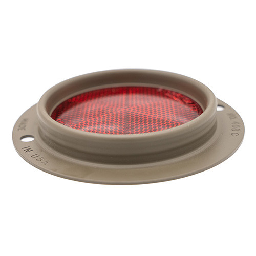 Round Red Side Marker Assembly (reflector)  Fits: 41-71 Jeep & Willys