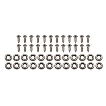 Seat Cover & Cushion Hardware Kit (Front - Upper - Stainless) Fits 46-71 CJ-2A, 3A, 3B, 5, M38, M38A1