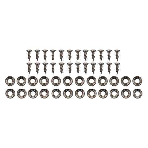 Seat Cover & Cushion Hardware Kit (Front - Upper - Stainless) Fits 46-71 CJ-2A, 3A, 3B, 5, M38, M38A1