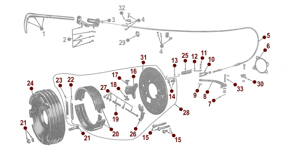 Emergency Brake - View 2 - Willys CJ-5, 6