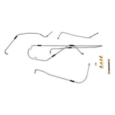 US Made Complete Formed Steel Fuel Line Kit Fits 41-45 MB, GPW with fuel filter on firewall