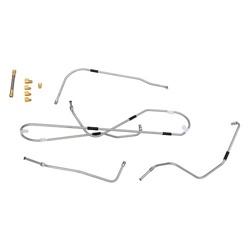 US Made Complete Formed Steel Fuel Line Kit Fits 41-45 MB, GPW with fuel filter on firewall