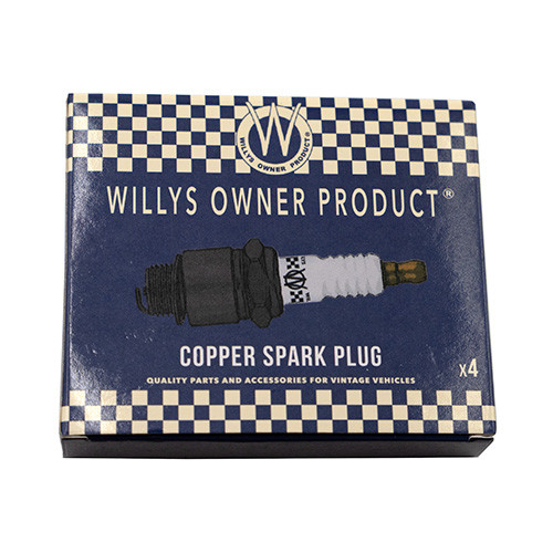 Original Reproduction Spark Plug Set w/"WO" Stamping - 6 or 12 volt Fits 41-71 Jeep & Willys with 4-134 engine