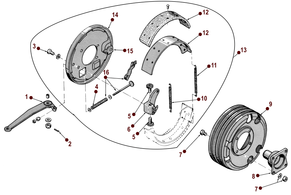 Emergency Brake - 49-53 CJ-3A
