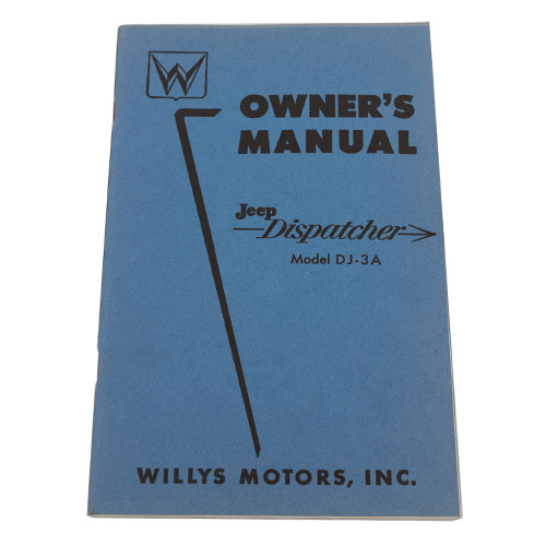 Owners Manual Fits 1956-62 DJ-3A