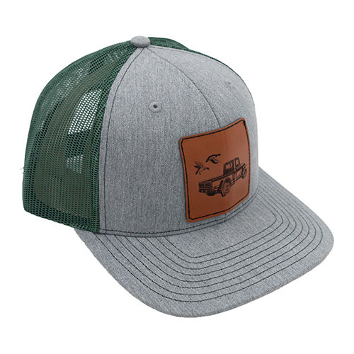 Willys "Ducks and Trucks" Mesh Trucker Hat (Green/Gray) Fits 41-71 Willys and Jeep