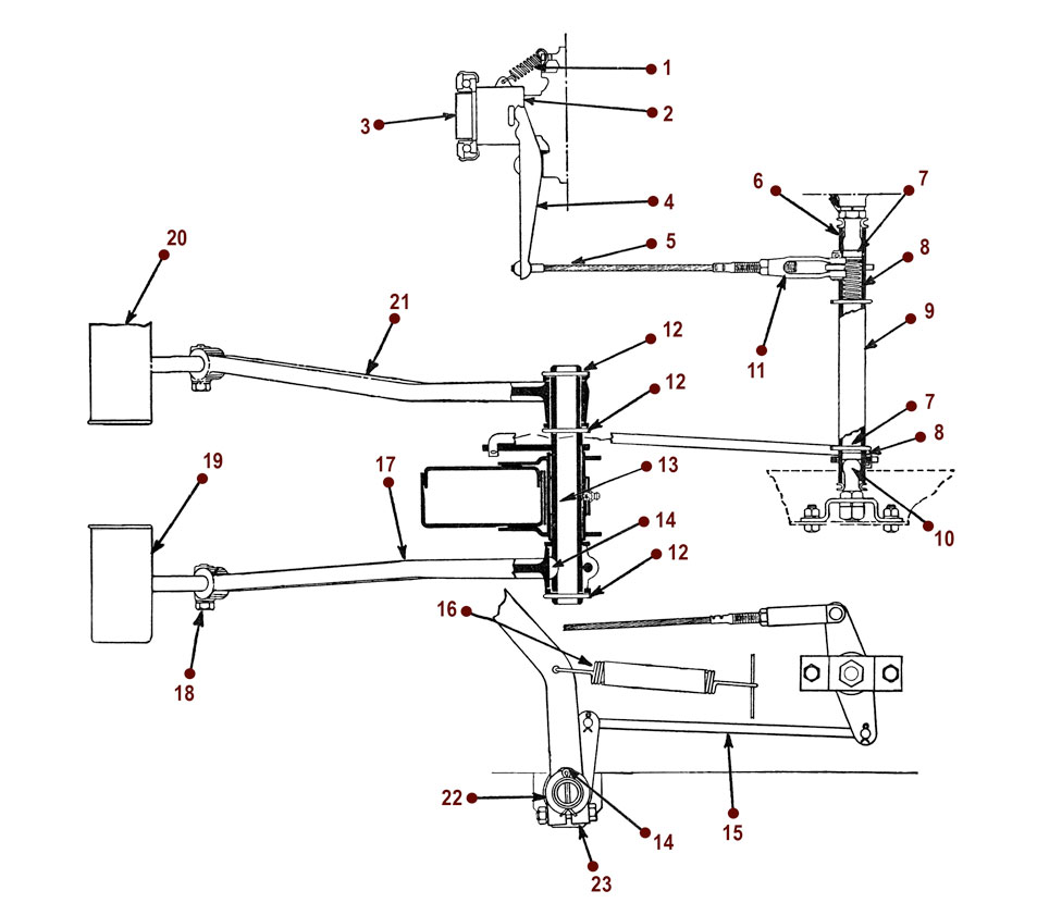Clutch Control - 53-64 CJ-3B