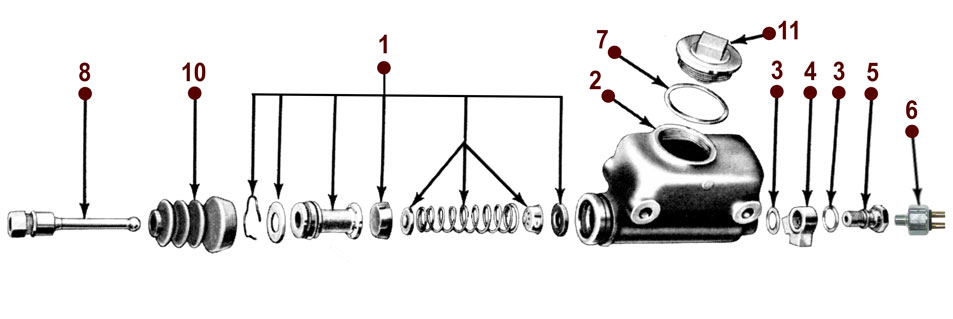 Brake Master Cylinder - Willys Wagon