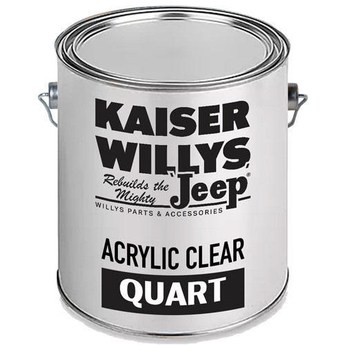 Acylic Clear Paint Coat (quart) Fits 41-71 Jeep & Willys