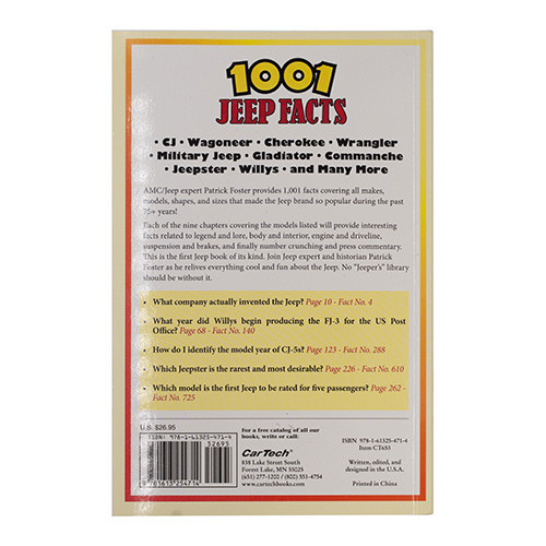 100 Fun & Interesting Jeep Facts Book Fits 41-71 Jeep & Willys
