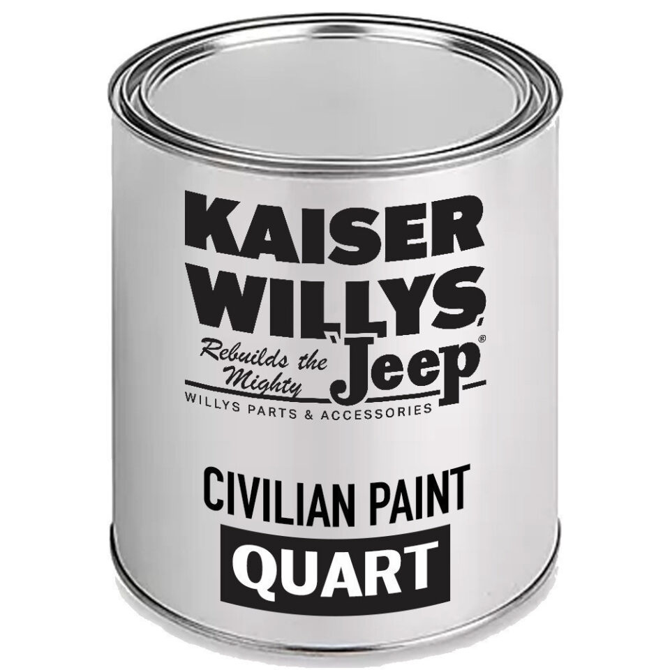 US Made Jet Line Gray Poly Paint (1 Quart) Fits 41-71 Jeep & Willys