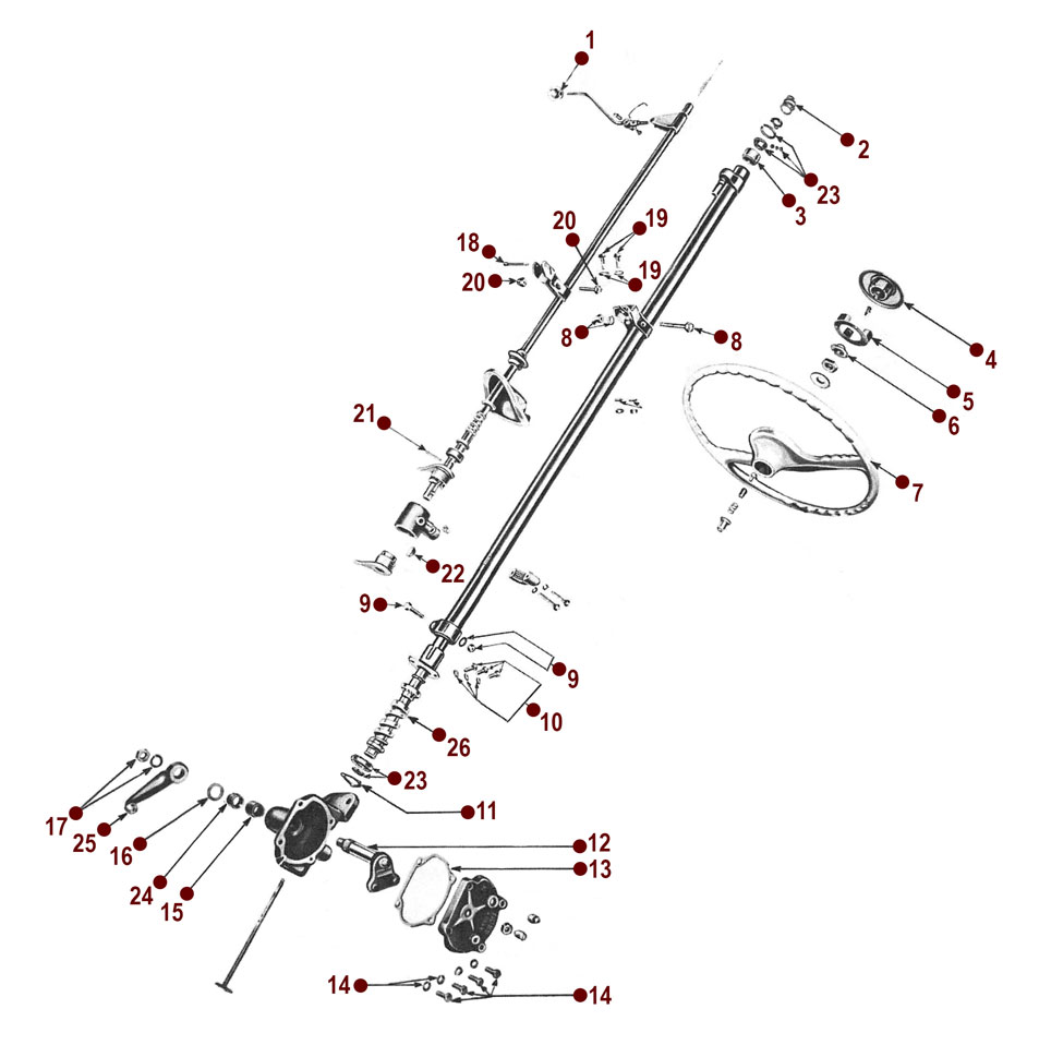 Steering System - Willys Station Wagon