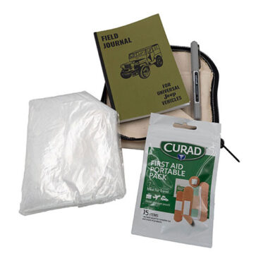 US Made Stenciled "Willys" Field Journal Bag Kit (Tan) Fits 41-71 Jeep & Willys